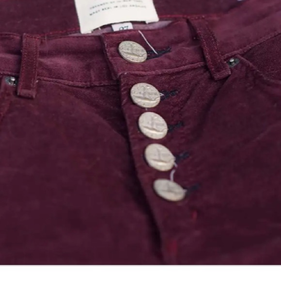 MCGUIRE button fly velvet jeans size 28 - Picture 3 of 7